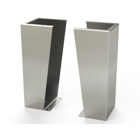 Saginaw Control & Engineering Floor Stand Kit, 24 in. H x 10 in. W x 9.12 in. L, 304 Stainless Steel, 1 PR SCE-FK2410SS